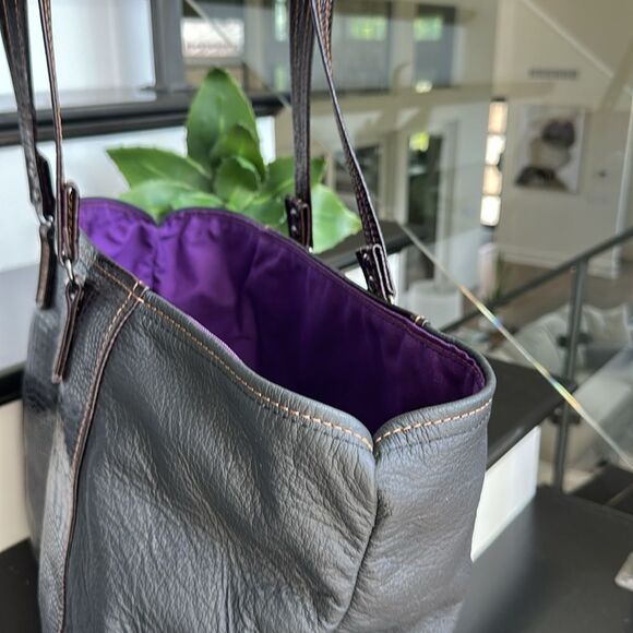 Lenniker Leathercraft Extra Large All Leather Tote Bag Croc Embossed travel - Picture 10 of 12